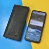 Magnetic 100% Genuine Leather Long Wallet Black