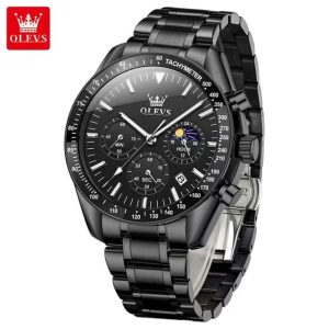 Olevs 3618 Stainless Steel Chronograph Wrist Watch For Men