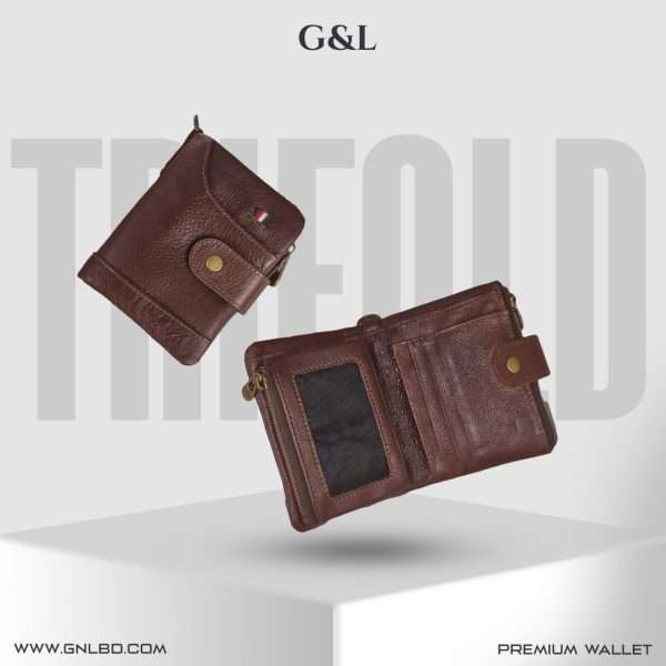 Kavis Trifold Genuine Leather Wallet