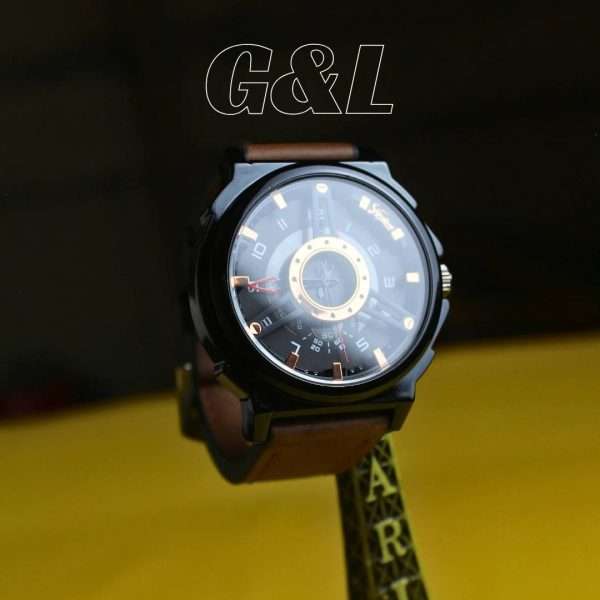 signature leather watch