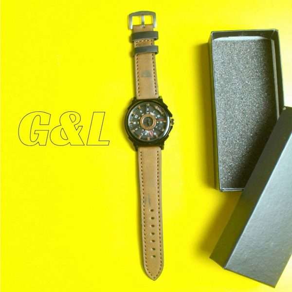 signature leather watch