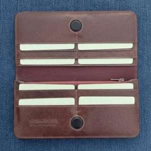 Single Mobile Leather Long Wallet