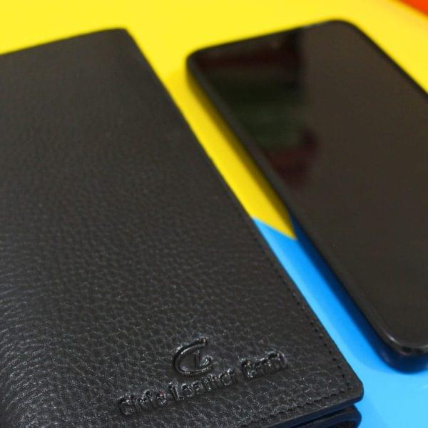 Leather Long Wallet Magnetic Two Mobile Slot - Image 4
